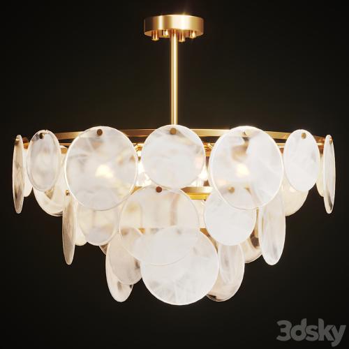 Smoked glass hanging disc chandelier JACKLYN