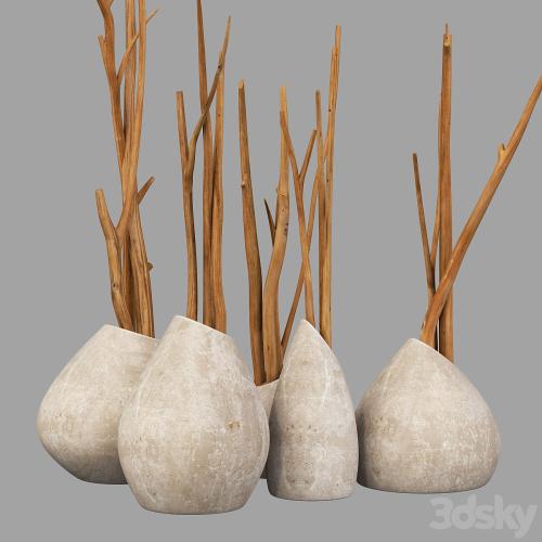 Branch slice vase n3