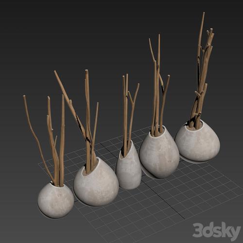 Branch slice vase n3