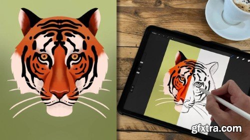 Stylised Animal Portrait Illustrations: in Procreate