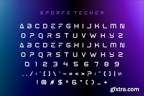 Sporfez - Tech & Futuristic Font X57WN7F