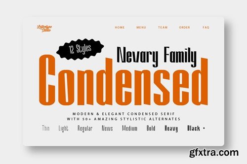 Nevary Modern & Elegant Sans Serif Family DJHBNYL