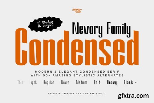 Nevary Modern & Elegant Sans Serif Family DJHBNYL