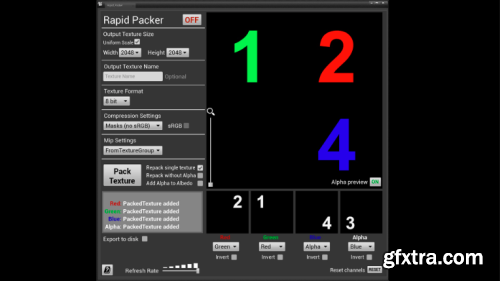 UnrealEngine - Rapid Packer Textures Toolset