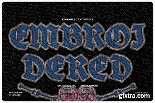 Embroidery Text Effect W2AU8ES