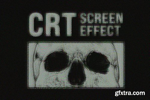 CRT Screen Monitor Effect W7XUGL7