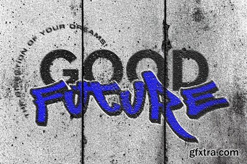 Grunge Concrete Wall Art Mockup FLMHN8Z