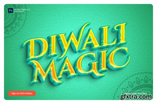 Glossy Diwali Text Effect VWQW976