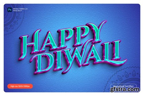 Glossy Diwali Text Effect VWQW976