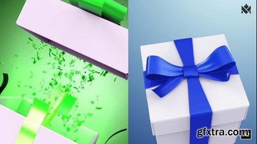 Videohive Gift Box Logo Reveal 54404856