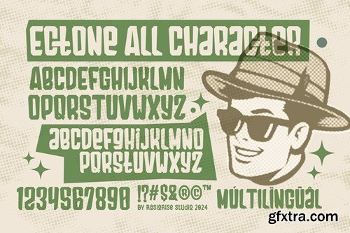 Ectone - Handrawn Beatnik Display Font BAAEXZD