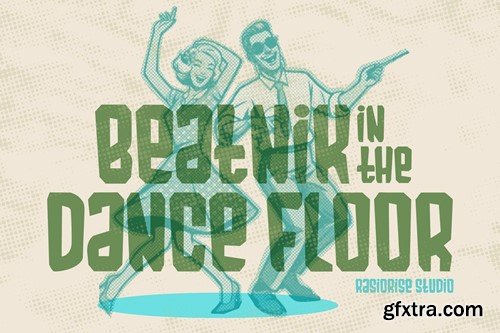 Ectone - Handrawn Beatnik Display Font BAAEXZD