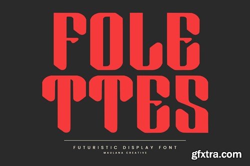 Folettes Futuristic Display Font L3K23LF