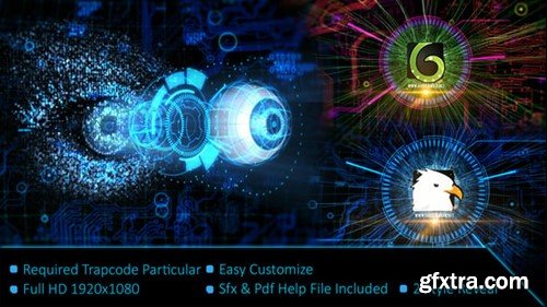 Videohive Digital Eye Scan Reveal Logo 23195014