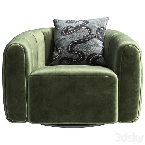 Swivel armchair CB2 Fitz