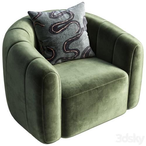 Swivel armchair CB2 Fitz