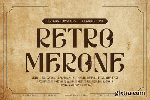 Retro Merone - Vintage & Western Font TEHY2F5