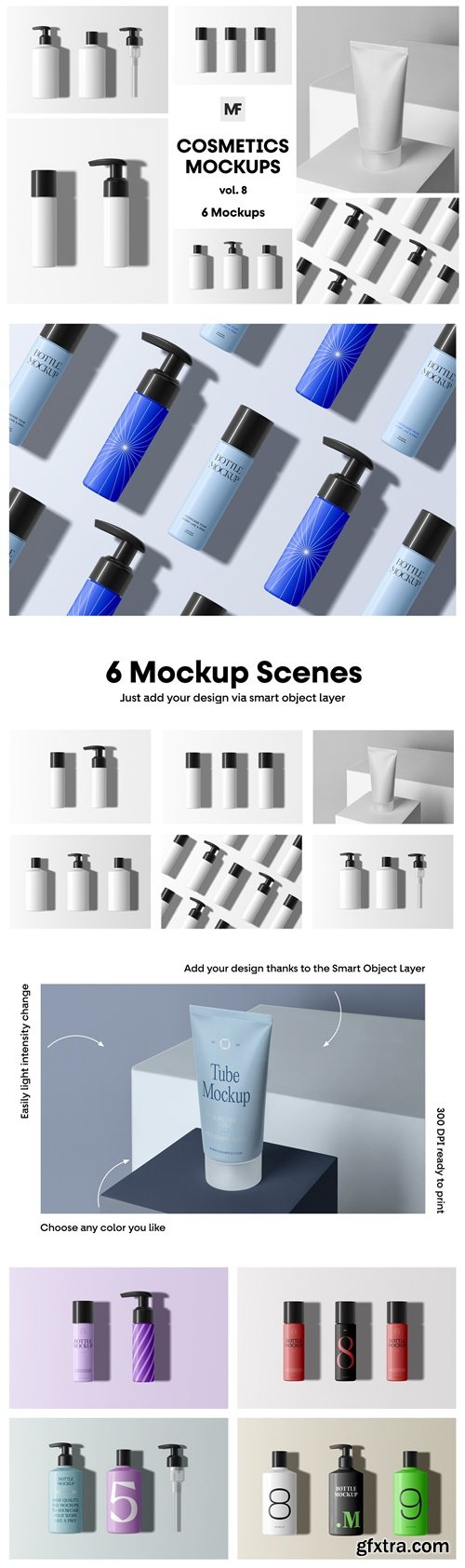 Cosmetic Packaging Mockups vol.8