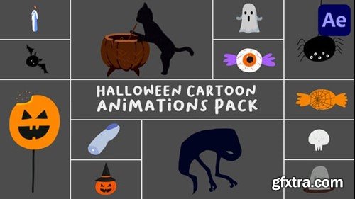 Videohive Halloween Cartoon Animations Pack for After Effects 54566954