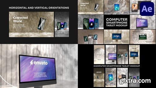 Videohive Computer Smartphone Tablet Mockup for After Effects 54566847