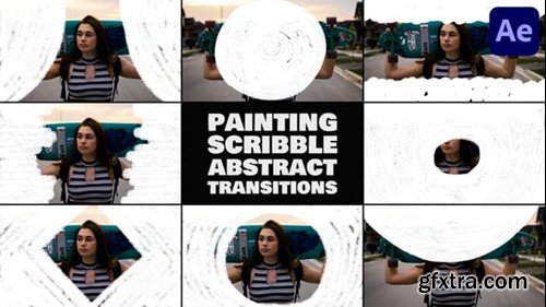 Videohive Painting Scribble Abstract Transitions for After Effects 54589465