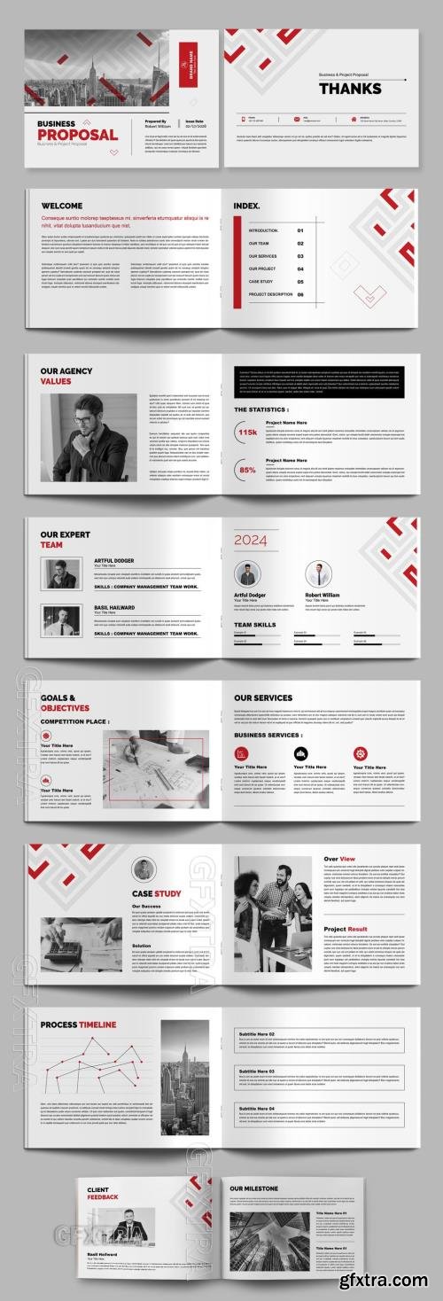 Business Proposal Design Template Landscape Layout 769143412