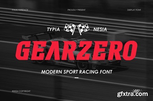 Gearzero - Modern Sport Racing Italic Font H3FS56M