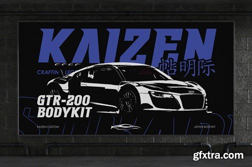 Gearzero - Modern Sport Racing Italic Font H3FS56M