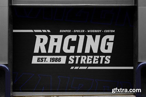 Gearzero - Modern Sport Racing Italic Font H3FS56M