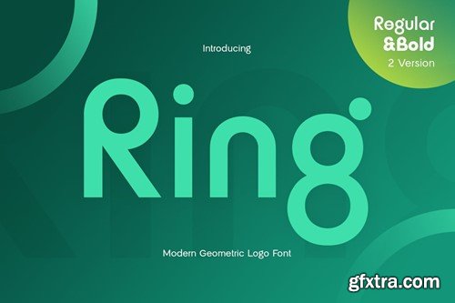 Ring - Modern Geometric Logo Font W27369U