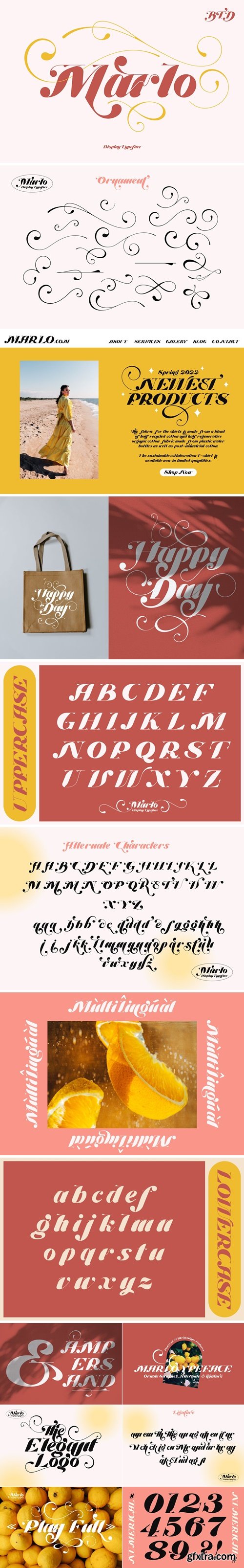 CM - Marlo - Typeface With Ornament 6180841