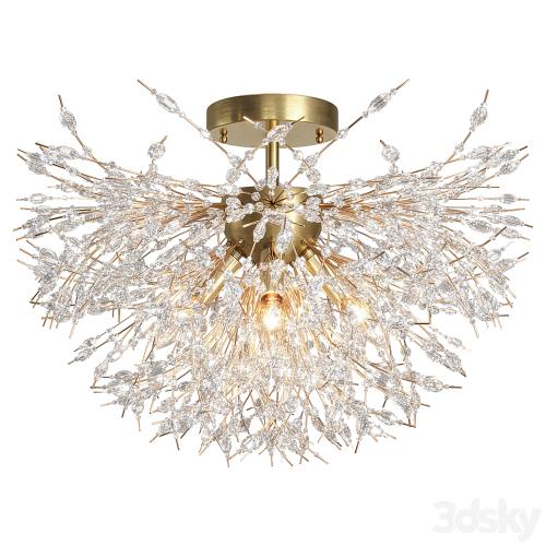 Coruscating Beads Semi Flush Ceiling Light