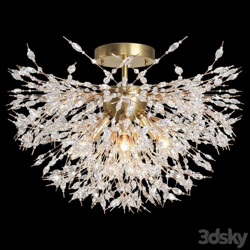 Coruscating Beads Semi Flush Ceiling Light