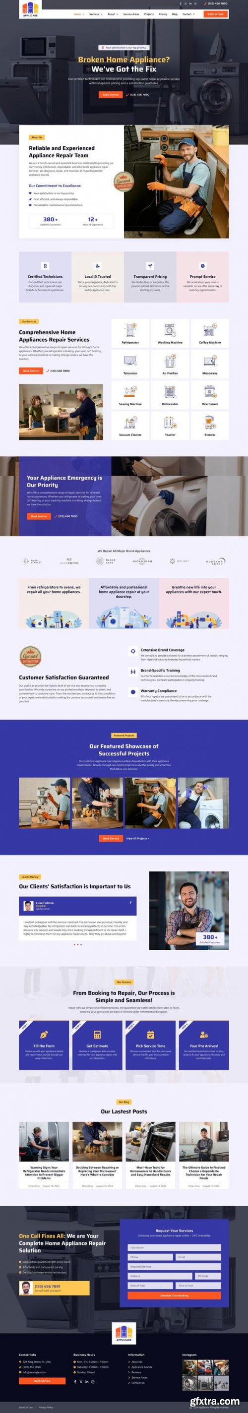 Themeforest - Applicare - Home Appliance Repair Services Elementor Pro Template Kit 54382994 v1.0.0 - Nulled