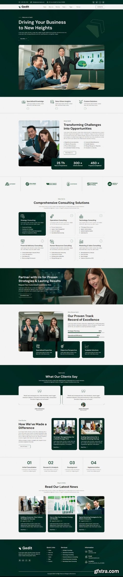 Themeforest - Gedit - Management Consulting Firms Elementor Template Kit 54237022 v1.0 - Nulled