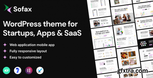 Themeforest - Sofax - Software &amp; Startup WordPress Theme 52181637 v1.0.2 - Nulled