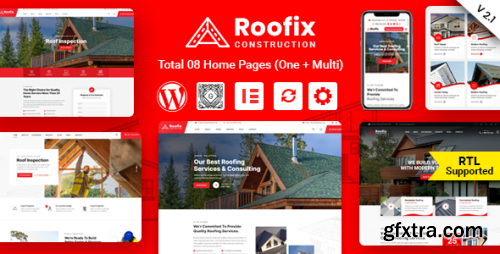 Themeforest - Roofix - Roofing Services WordPress Theme 27855848 v2.2.0 - Nulled