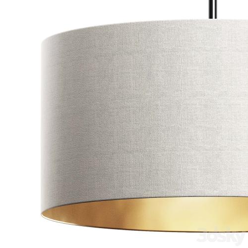 RESTORATION HARDWARE CICERO ROUND SHADE PENDANT WHITE LINEN