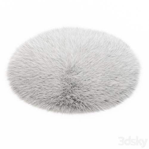 White round carpet fur