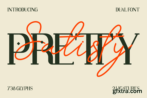 Pretty Satisfy - Luxury Font Duo Q7ZXB5E