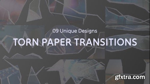 Videohive Torn Paper Cut Transitions 54285806