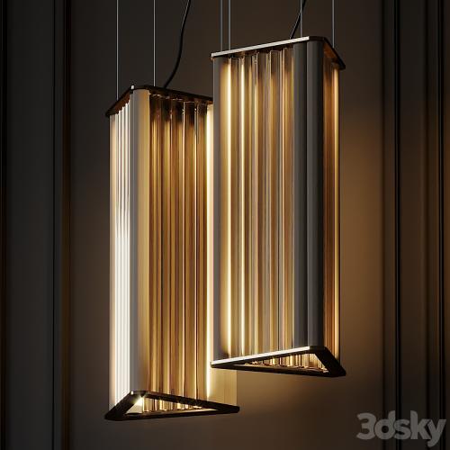 VeniceM Numa Pendant Light in Brass and Glass by Massimo Tonetto