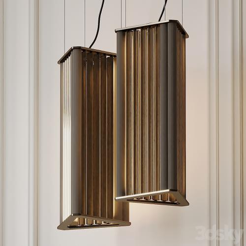 VeniceM Numa Pendant Light in Brass and Glass by Massimo Tonetto