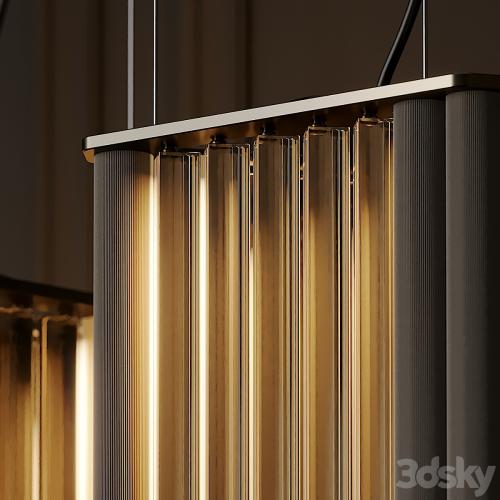 VeniceM Numa Pendant Light in Brass and Glass by Massimo Tonetto