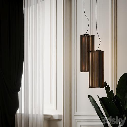 VeniceM Numa Pendant Light in Brass and Glass by Massimo Tonetto