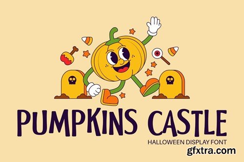 Pumpkin Castle - Halloween Display Font CJ36U5A