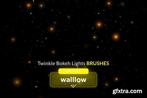 Twinkle bokeh Christmas light Photoshop brushes EPDPXRV