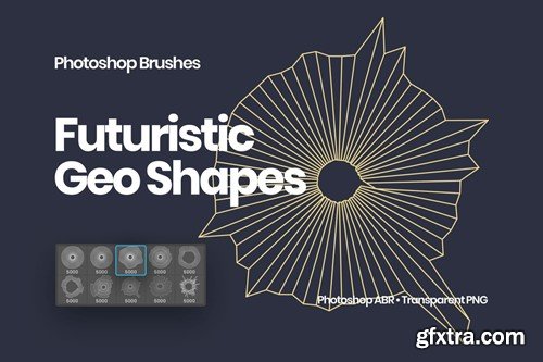 Futuristic Geometric Shapes Photoshop Brushes MKBM3L9