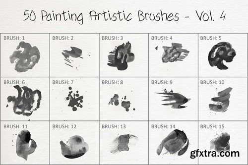 50 Painting Artistic Brushes - Vol. 4 WRTCTN2