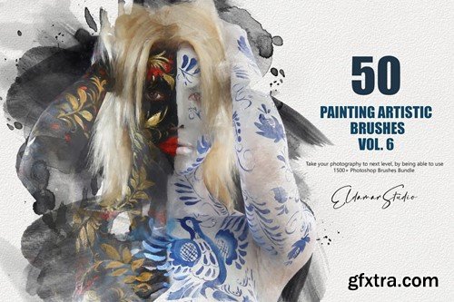 50 Painting Artistic Brushes - Vol. 6 C5U9D34